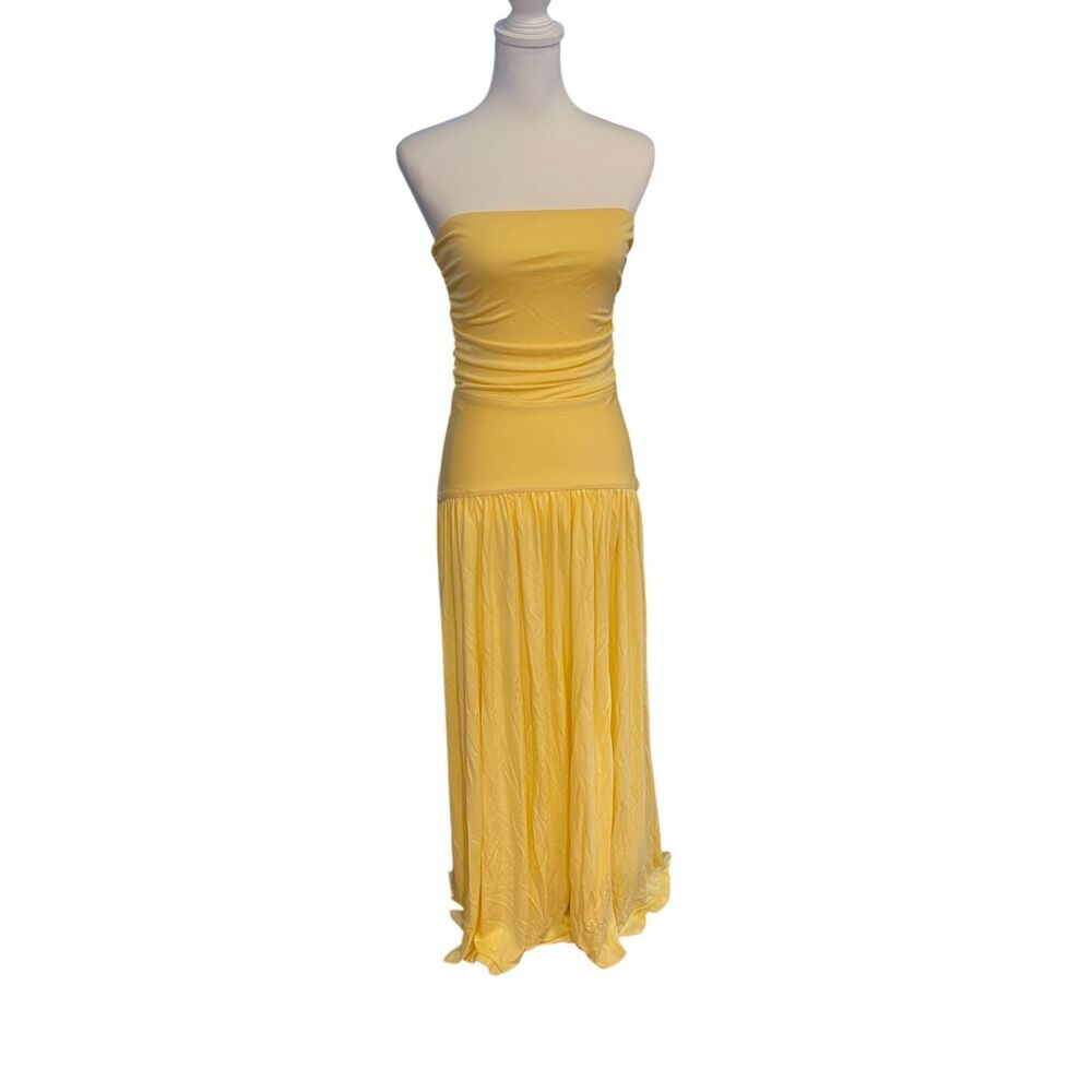 STAUD Mariana Dress in Pale Honey Size Small READ - Picture 4 of 8